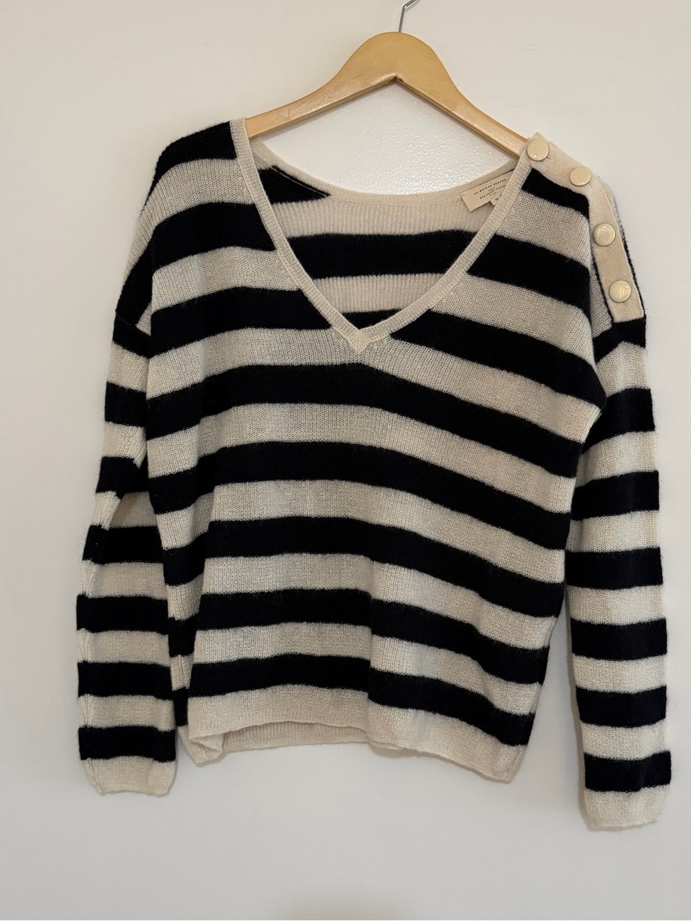 Sezane Nelson Jumper. Ecru / Marine. - Size M - Picture 2 of 2